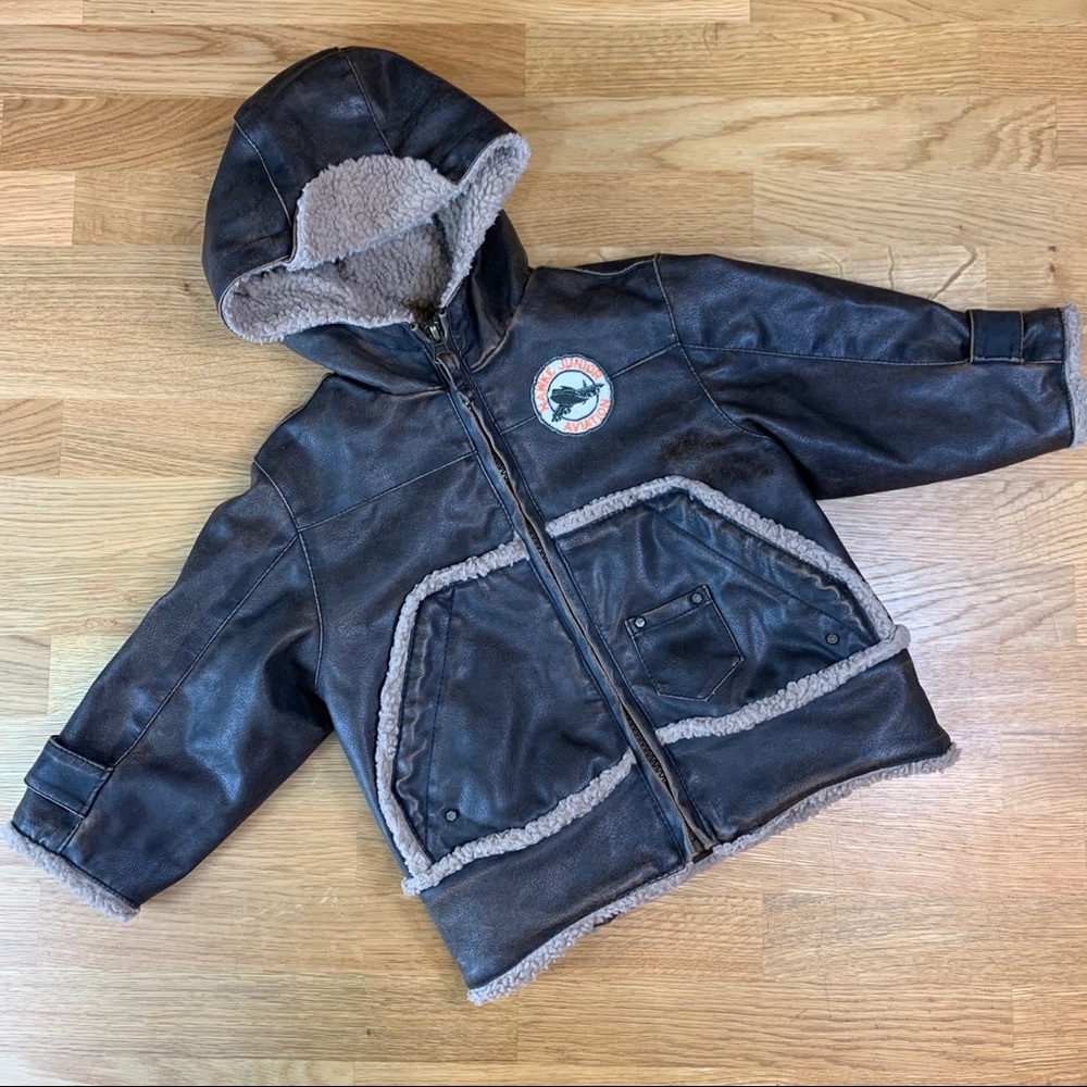 18M Hawk & Co Aviator Pleather Jacket